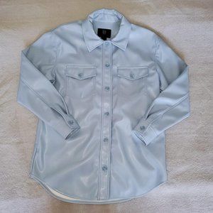 House of Harlow sky tone pleather jacket